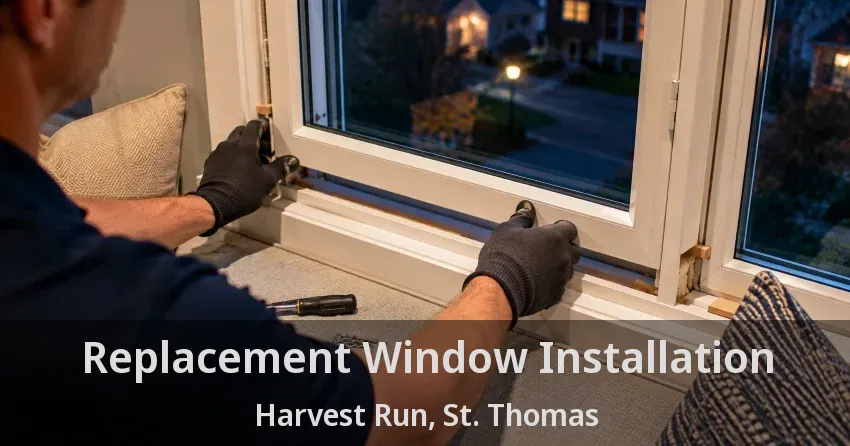 Replacement Window Installation Harvest Run, St. Thomas - ON
