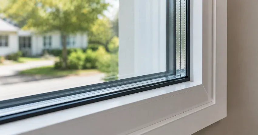 technician replacing window weatherstripping in St. Thomas home