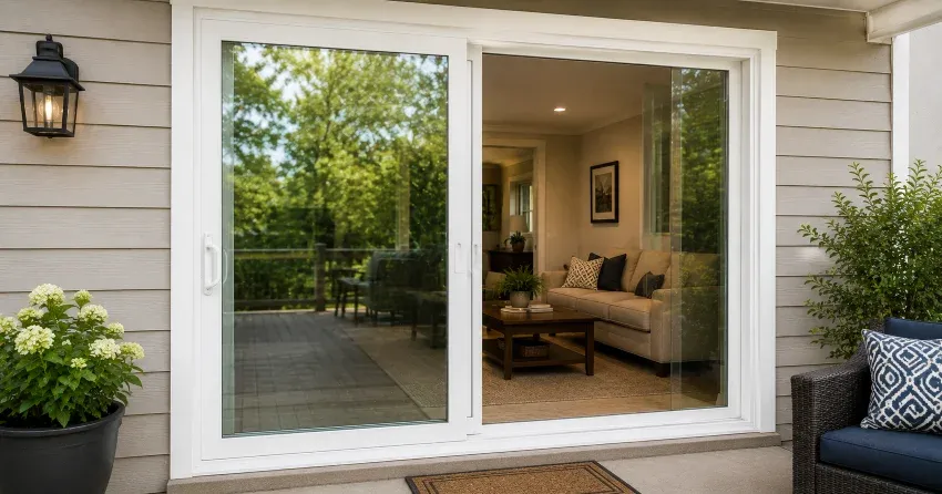 new patio door replacement installed in Lynhurst Heights, St. Thomas home