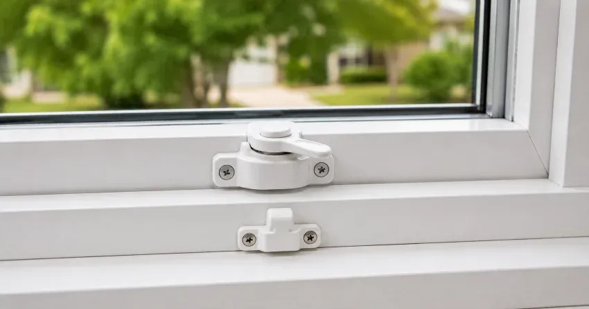technician installing new window latch hardware in St. Thomas