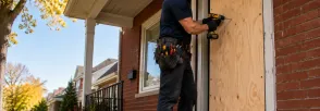 Temporary Door Securing Harvest Run, St. Thomas